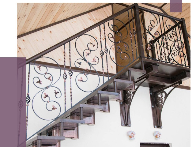 Кованые лестницы в Истре от 79248 руб. под ключ