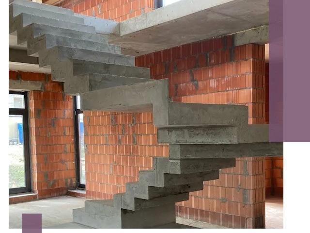 Изготовление бетонных лестниц под ключ в Истре