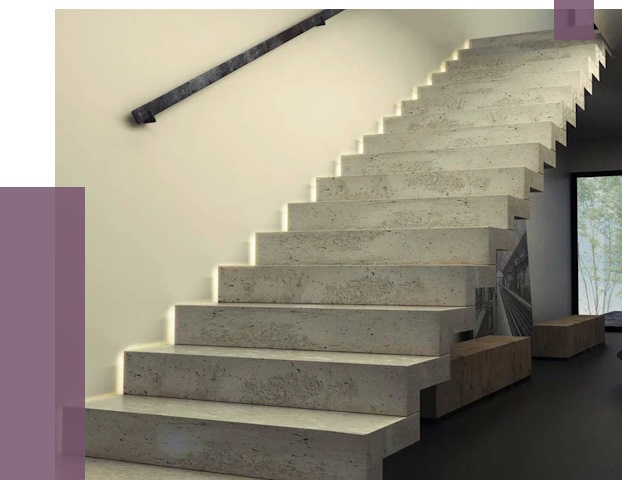 Облицовка бетонных лестниц в Истре от 4572 руб/м2