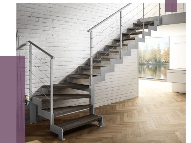 Г-образные лестницы под ключ в Истре от 36830 руб. | ПРОЛЁТ-Ста
