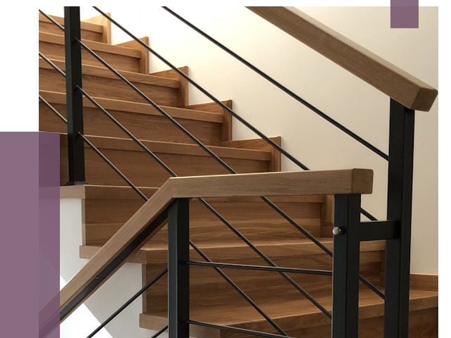 Обшивка металлической лестницы деревом в Истре от 4318 руб.