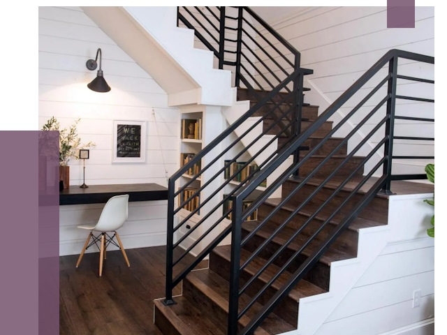 Перила для лестницы в доме в Истре от 7366 руб. — ПРОЛЁТ-Ста