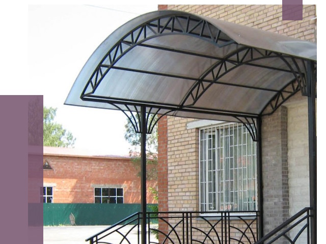 Металлические навесы и козырьки в Истре от 12700 руб.