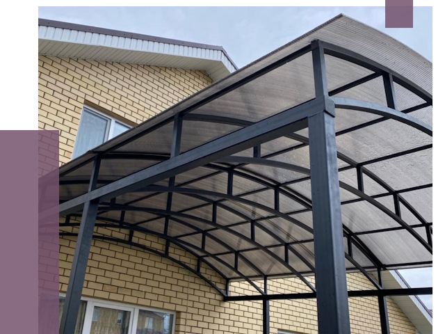 Монтаж козырьков в Истре от 11430 руб. | ПРОЛЁТ-Ста