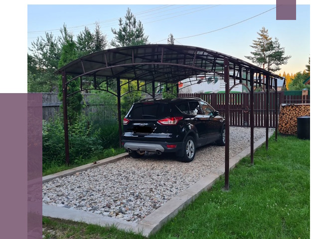 Навесы для автомобиля в Истре от 13056 руб.  | ПРОЛЁТ-Ста