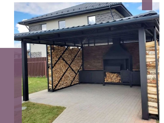 Навесы для барбекю в Истре от 12649 руб. под ключ | ПРОЛЁТ-Ста