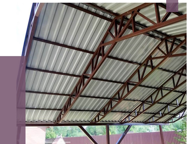 Навесы из профнастила в Истре от 7315 руб. | ПРОЛЁТ-Ста