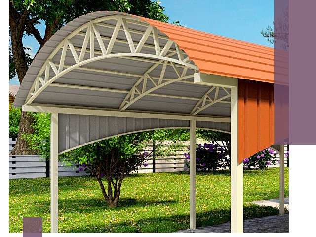 Навесы из профнастила под ключ в Истре — установка и монтаж