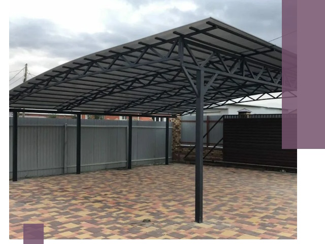 Металлические навесы под ключ в Истре — изготовление и монтаж