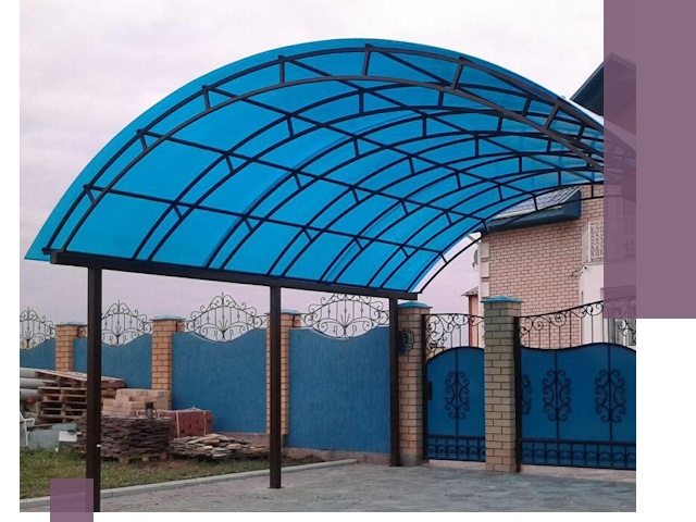 Арочные навесы под ключ в Истре — изготовление и монтаж