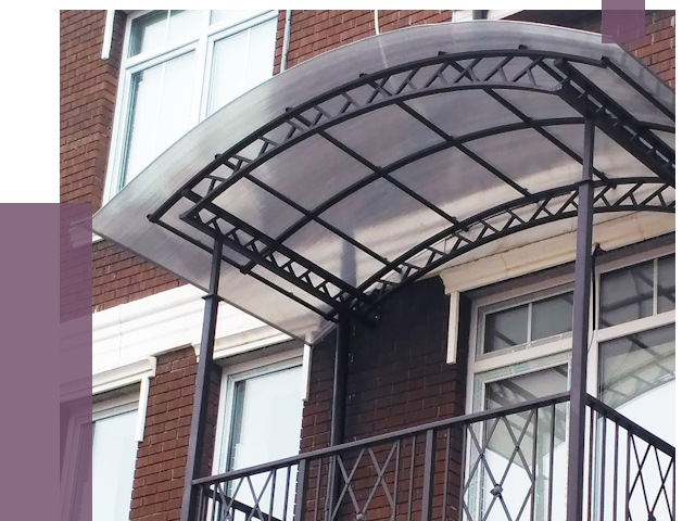 Козырьки над балконом в Истре от 8585 руб. | ПРОЛЁТ-Ста