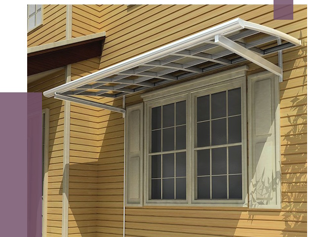 Козырьки над окнами в Истре от 7569 руб. — монтаж, покупки | ПРОЛЁТ-Ста