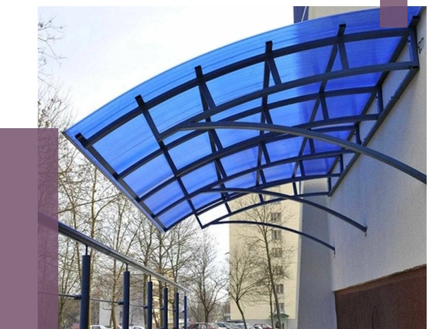 Козырьки из поликарбоната в Истре от 4267 руб. под ключ | ПРОЛЁТ-Ста