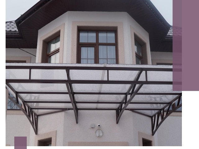 Козырьки из поликарбоната под ключ в Истре