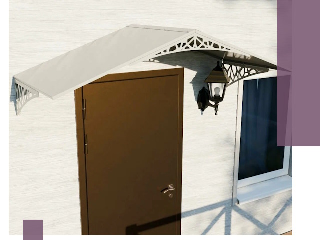 Металлические козырьки на входы и террасы в Истре