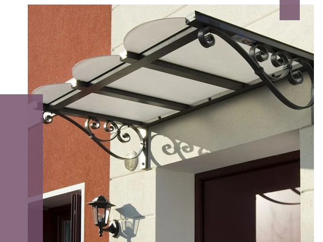 Односкатные козырьки в Истре от 8331 руб.  | ПРОЛЁТ-Ста