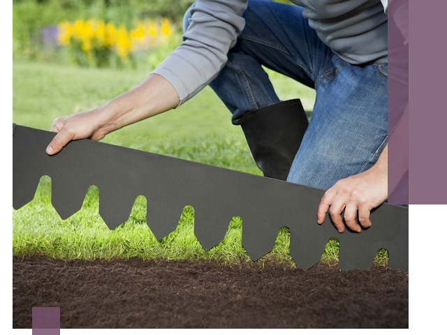 Металлические бордюры для газона в Истре — изготовление и монтаж